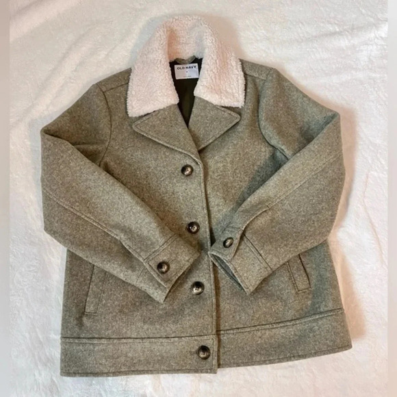 Old‎ Navy Soft-Brushed Sherpa-Trim Jacket - Picture 5 of 11